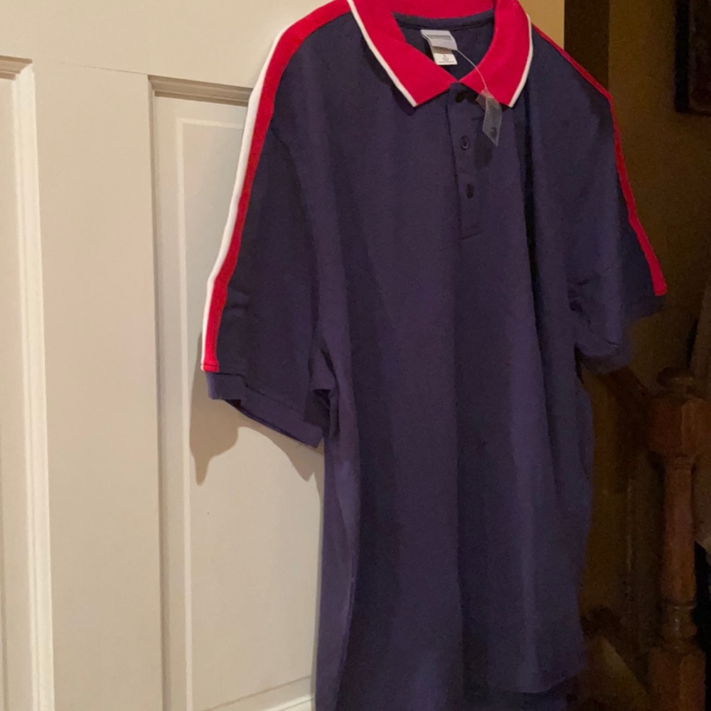 Nwt. Ribbed-Knit Polo Shirt